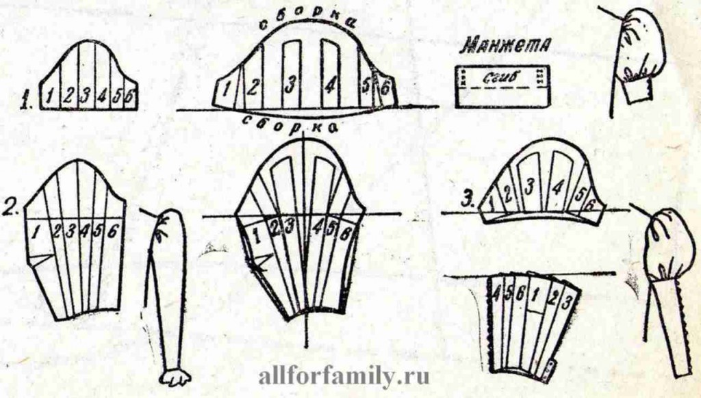 Как сделать рукава фонарики Как сделать рукава фонарики